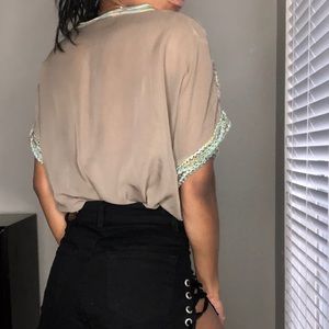 Sheer multicolored top